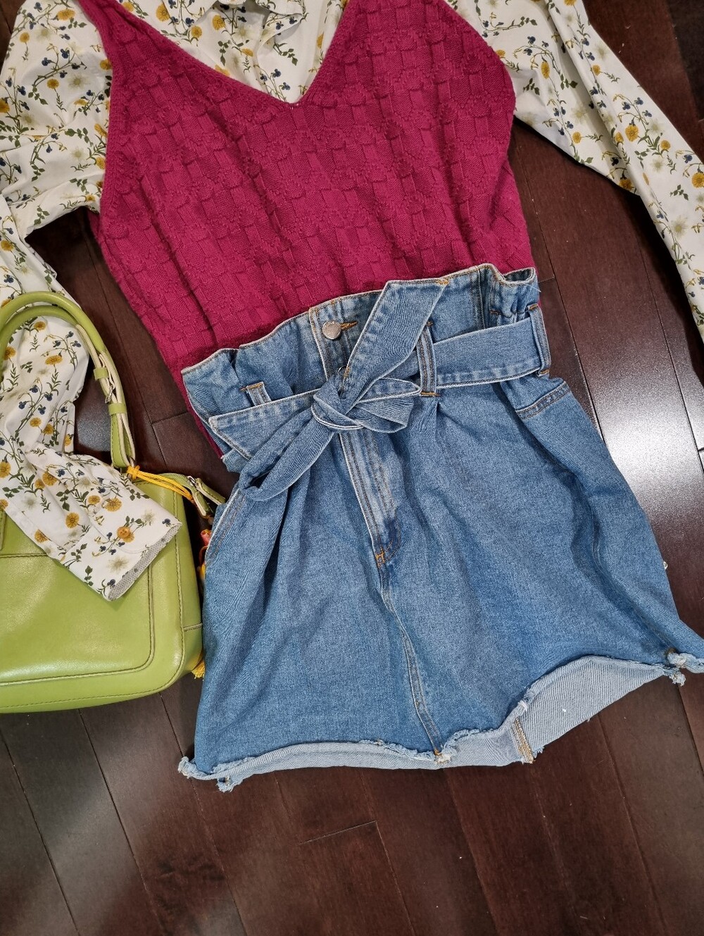Lole | Paperbag Skirt In Blue Denim
